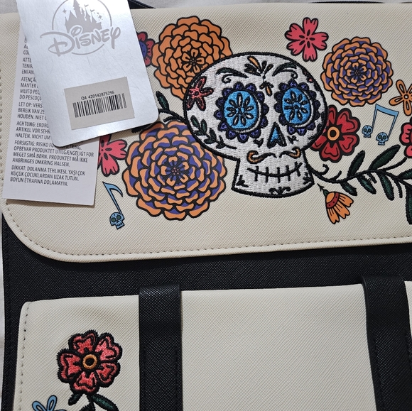 Disney Floral Skull Backpack - Black and Cream - Picture 6 of 6